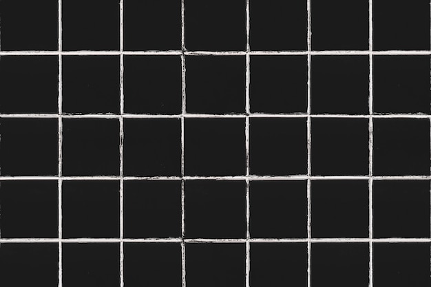 Free photo black square tiled texture background