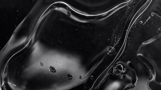 Black water background with bubbles