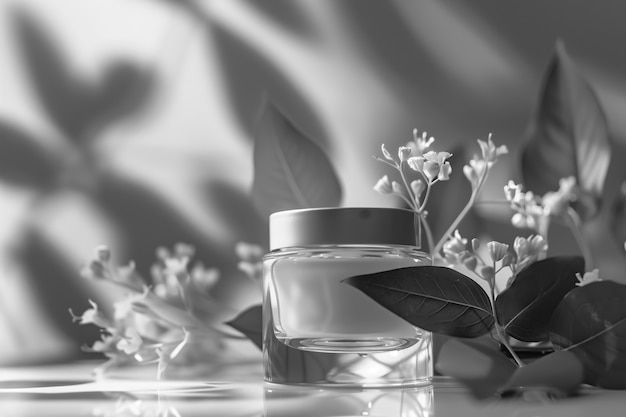 Free photo black and white beauty product