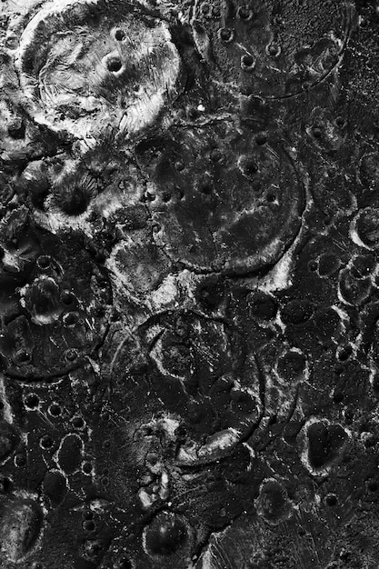 Free photo black and white details of moon texture concept