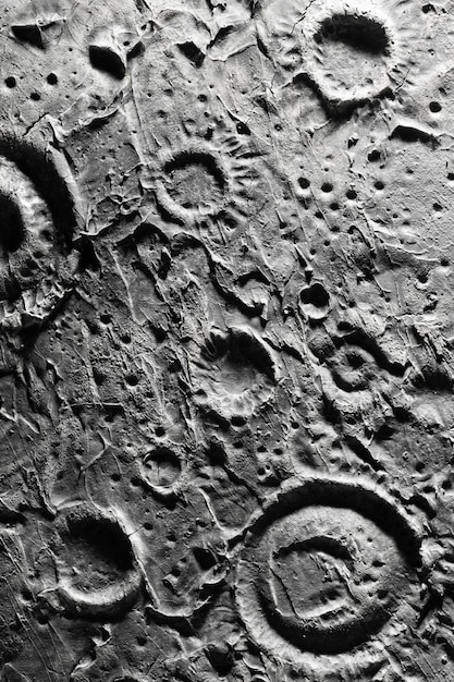 Free photo black and white details of moon texture concept