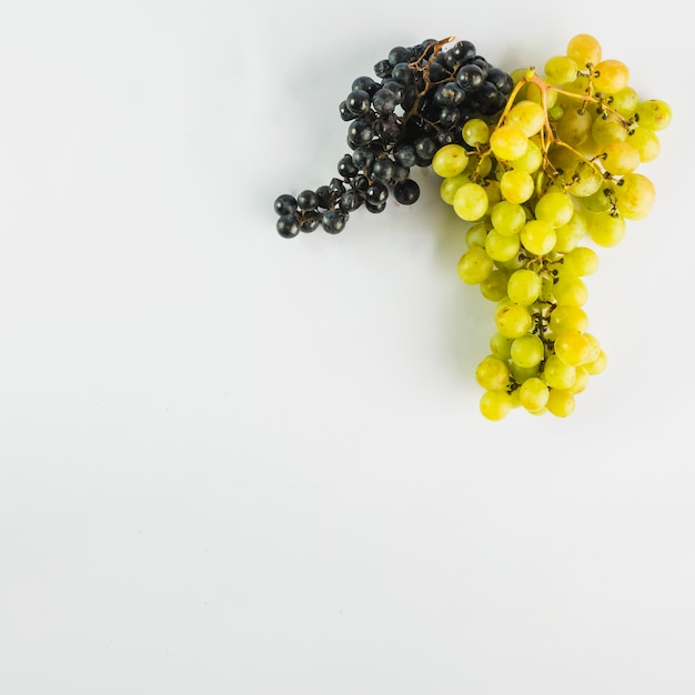 Black and white grapes