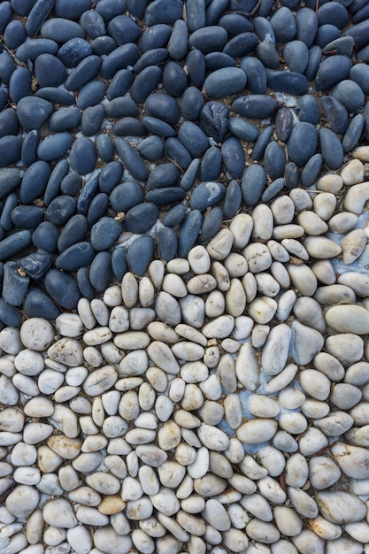 black and white pebbles