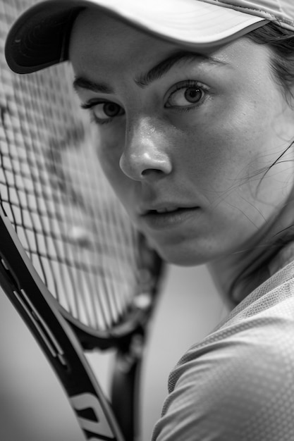 Black and white portrait of athlete participating in the olympic championship sports