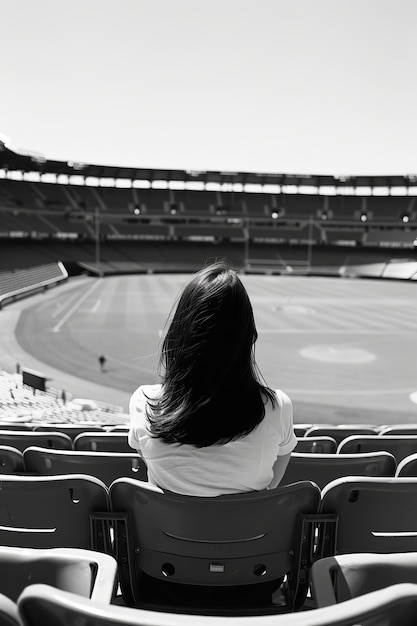 Free photo black and white portrait of sad woman