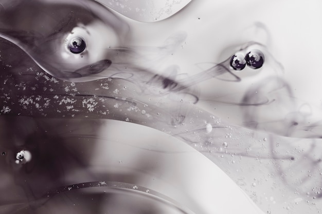 Free Photo black and white smoke and bubbles concept