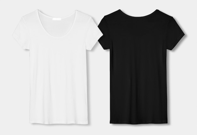 Free Photo black and white tee minimal fashion set