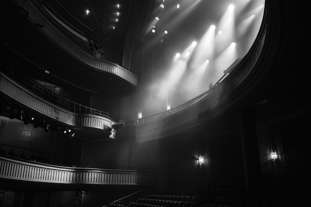 Free photo black and white view of theatre