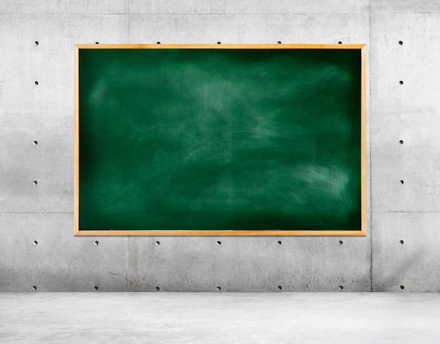 Free photo blackboard on an empty room