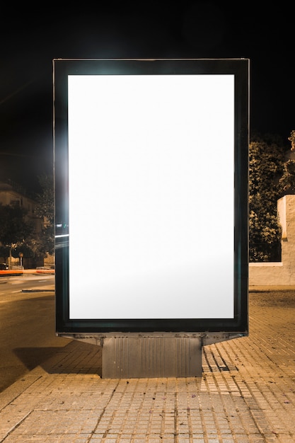 Free Photo blank advertising billboard on street