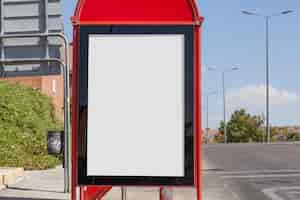 Free photo blank billboard near the road