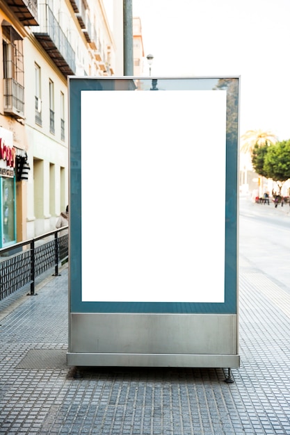 Free photo blank billboard in street