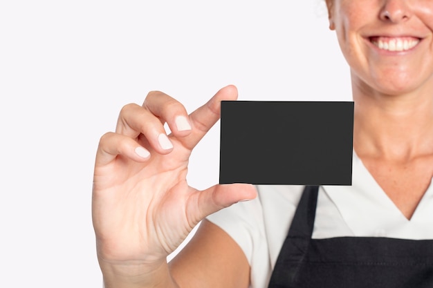 Free photo blank black business card formal introduction