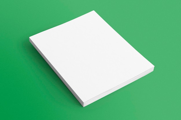 Free photo blank book on green background