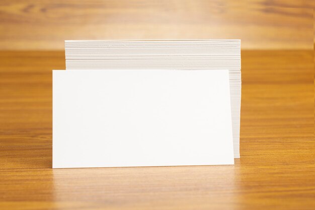 Blank business cards locked on stack 3.5 x 2 inches size