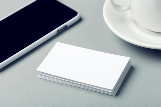 Blank card with coffee cup with space