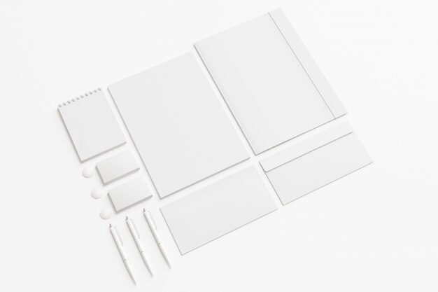 Blank Corporate Stationery Set.