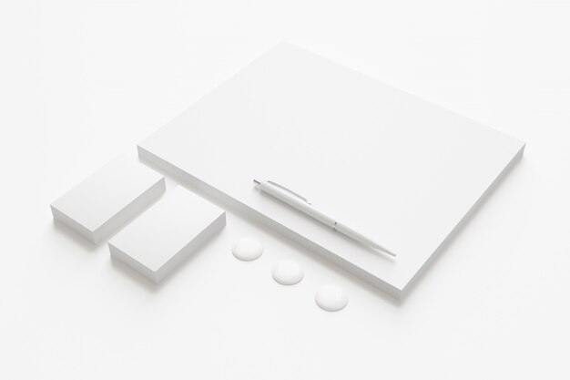 Blank Corporate Stationery Set.