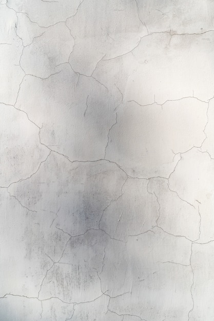 Free photo blank cracked concrete wall white color for texture background