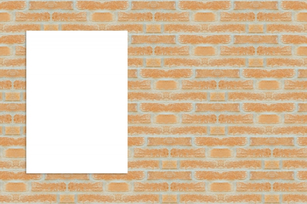 Blank sheet on brick wall