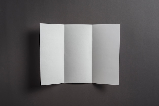 Free photo blank sheet of paper on black backdrop