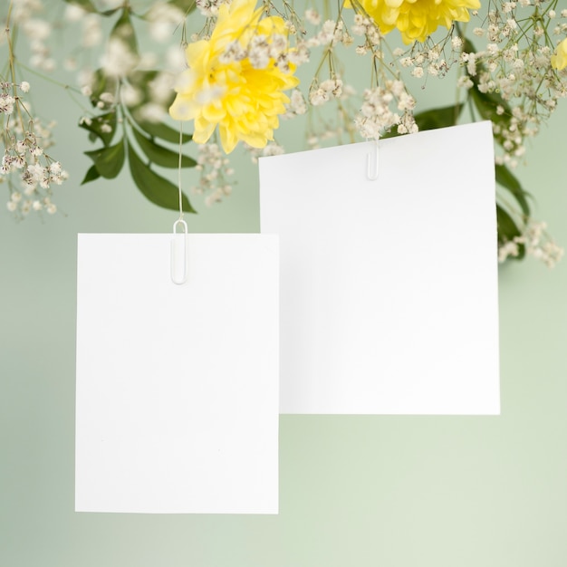 Free photo blank wedding invitations close up