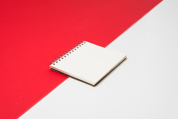 Blank white notepad on table 