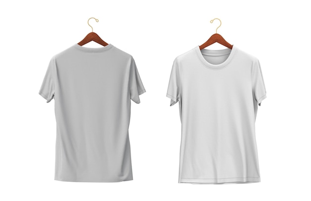 Free photo blank white t-shirt hanger isolated on white background