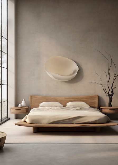 Blend of minimal nordic interior design with japanese wabi-sabi style