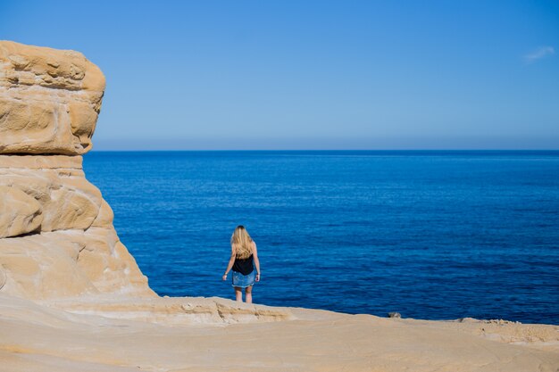 Blond in the beach