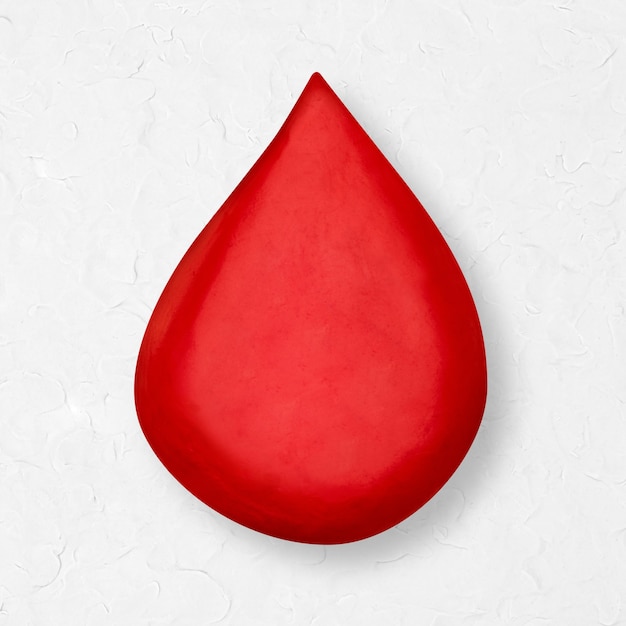 Free Photo blood drop clay donation plasticine clay diy element