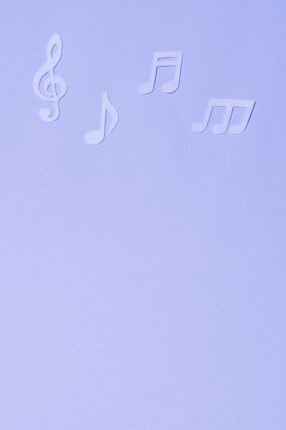 Free photo blue background with music notes