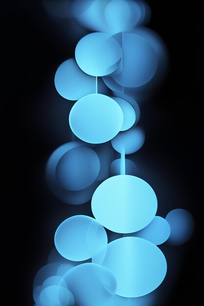 A blue ball with a black background