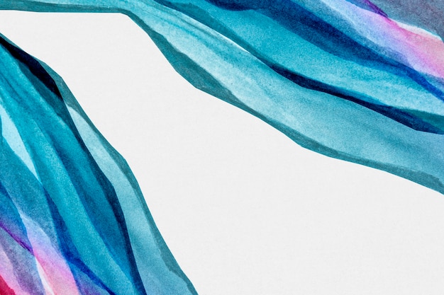 Blue border watercolor background abstract style