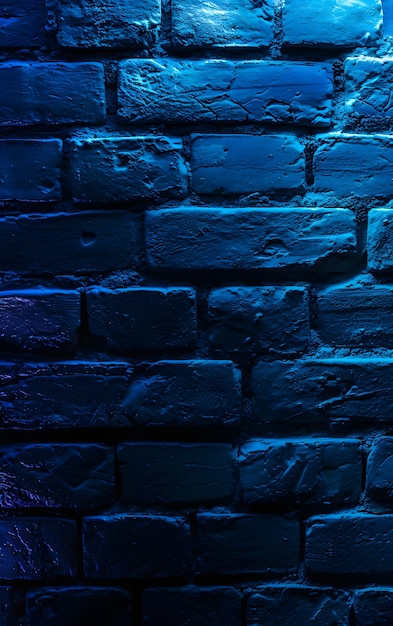 Free photo blue brick wall surface texture