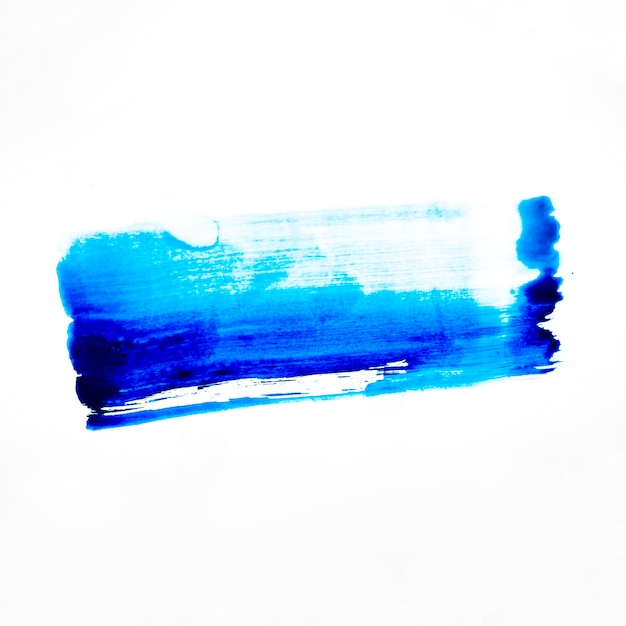 Free photo blue brushstroke on white background