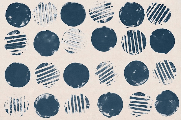 Free photo blue circle pattern background block prints