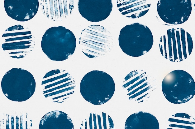 Free photo blue circle pattern background block prints