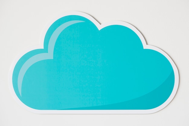 Free photo blue cloud technology symbol icon