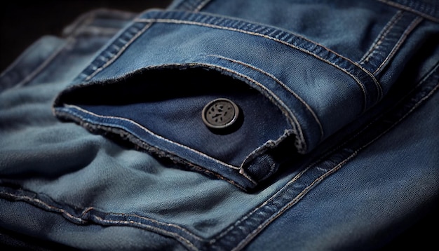 Free photo blue denim jeans with stone washed pattern generative ai