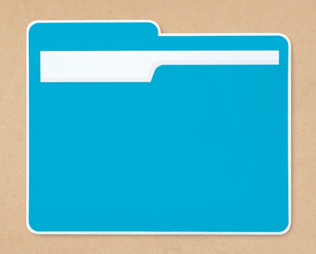 Free photo blue document folder icon isolated