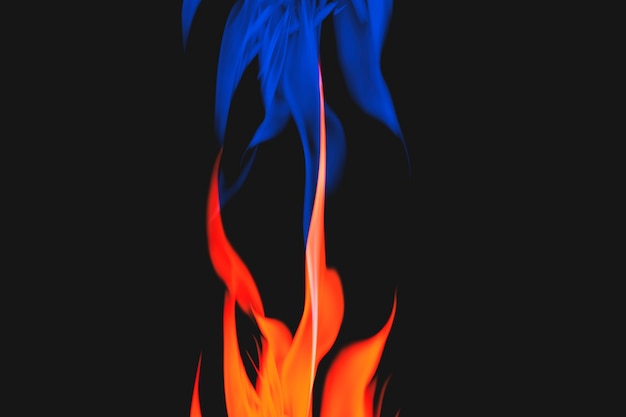 Free photo blue flame background, aesthetic neon fire image