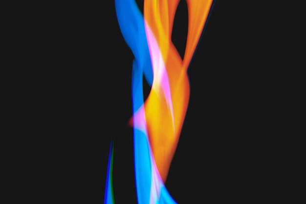 Blue flame background, burning fire image