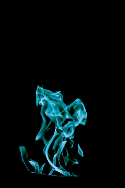 Free photo blue flame of blazing fire