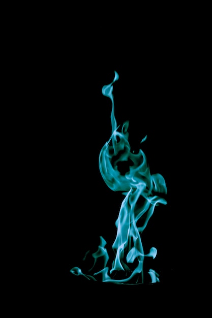 Free Photo blue flame of raging fire