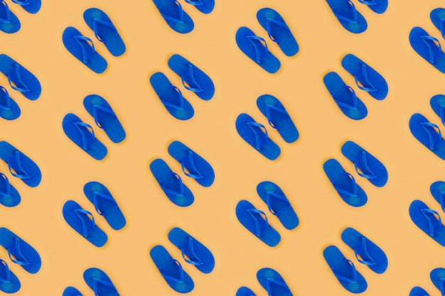 Free photo blue flip flop pattern