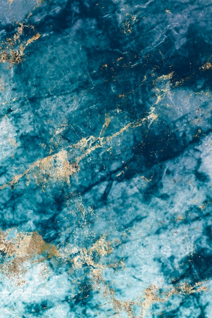 Blue and gold marble textured background