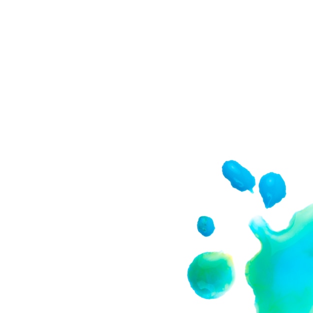 Blue and green blot