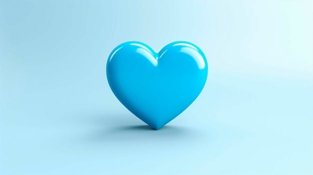 Free photo blue heart in studio