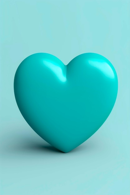 Free photo blue heart in studio